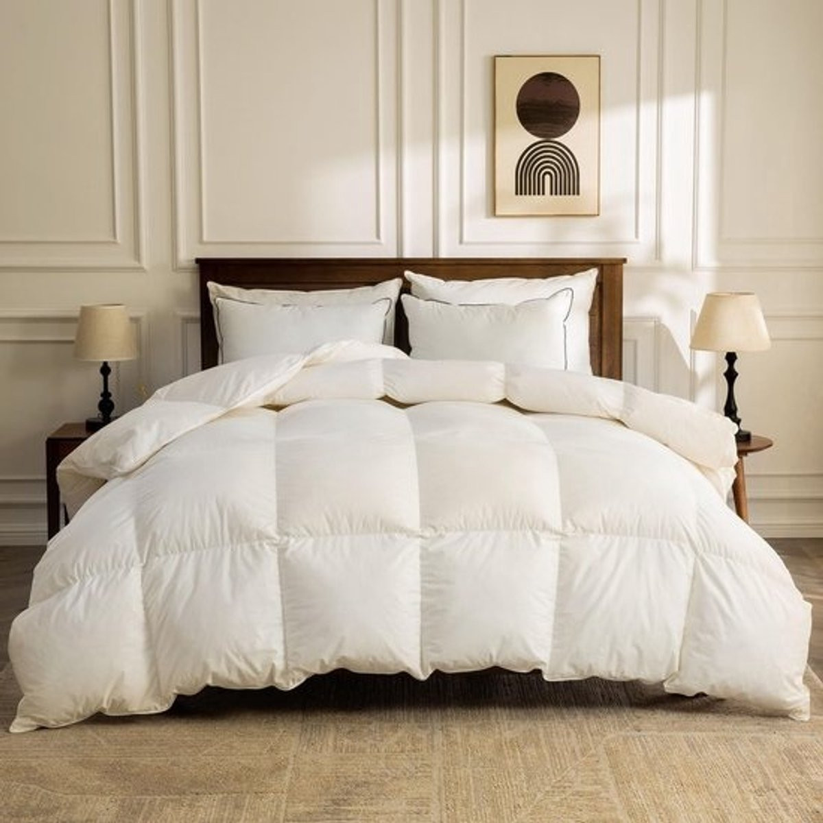 Merkloos Hypoallergeen Donzen Dekbed voor volwassenen met biologisch katoen