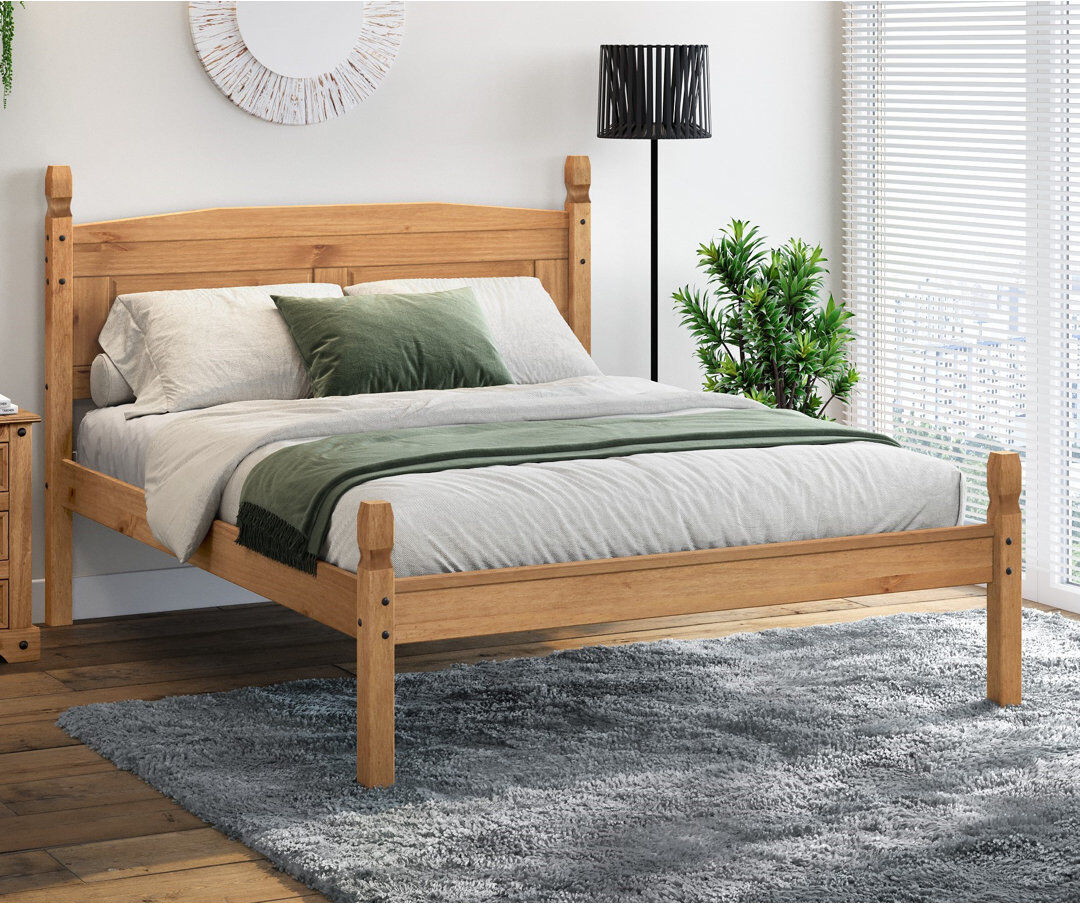 Brambly Cottage Corona Low Foot End Bed Frame Antique Wax Kingsize (5')