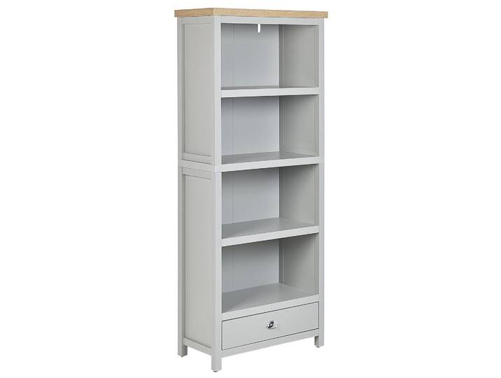 Beliani Regal 4 Fächer Clio, Grau, 72x180x35 cm, Wohnzimmer, Regale, Bücherregale