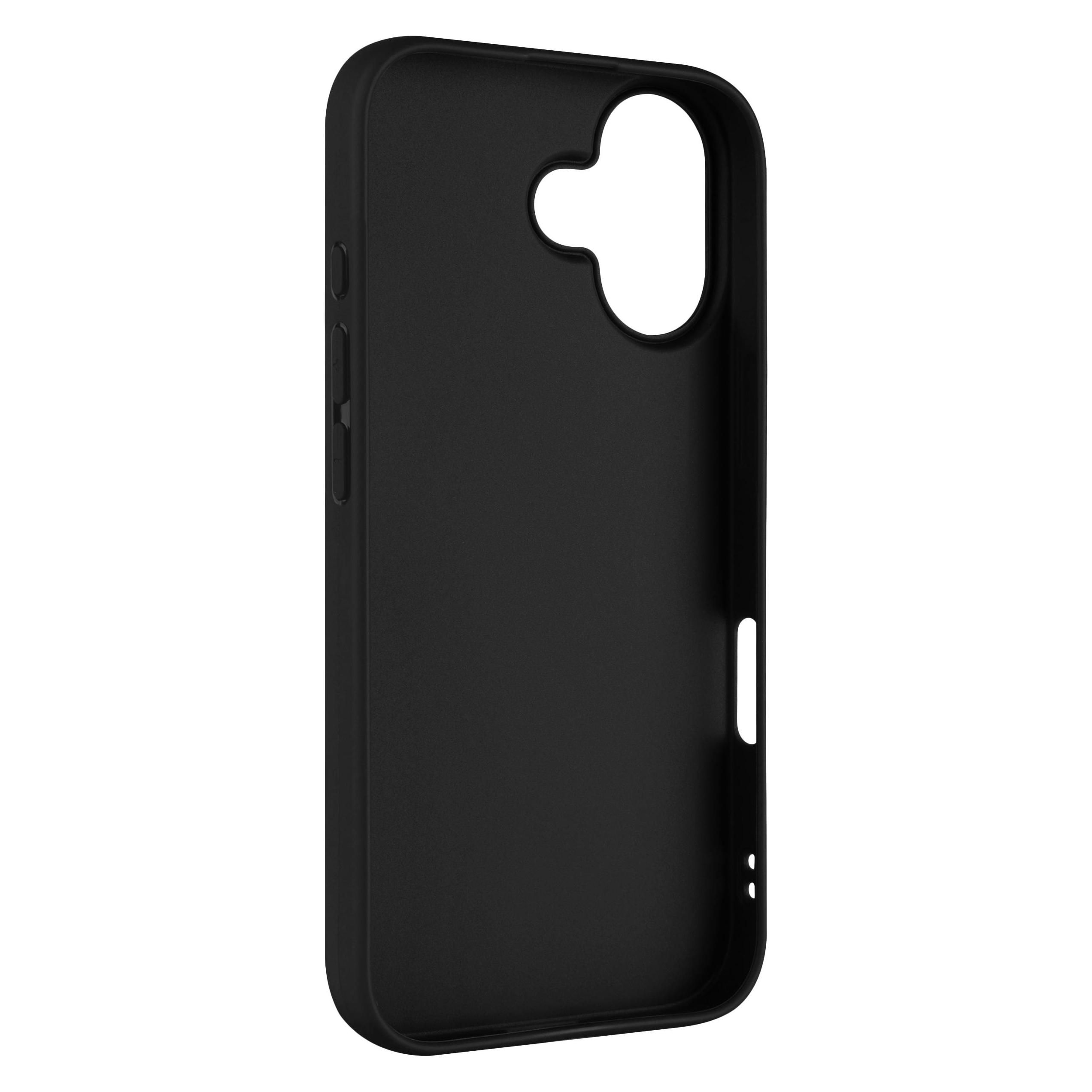 Fixed Rückseite aus gummiertem Cover Story für Apple iPhone 16 PLUS schwarz (Apple iPhone 16 Plus) (FIXST-1401-BK)