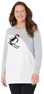 Plus Size Women's Cozy Critter Sweater by Catherines in Aspen Penguin (Size 5X)