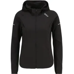 2XU, Damen, Laufjacke, Aero Laufjacke (XS), Schwarz, Silber, XS