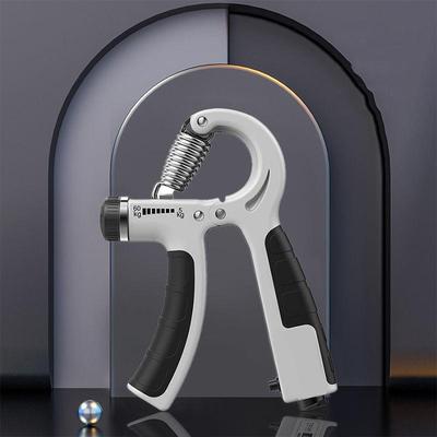 Everyday Crate Adjustable Hand Grip Strength Trainer Durable Hand & Finger Strengthener Rubber Cover Gray