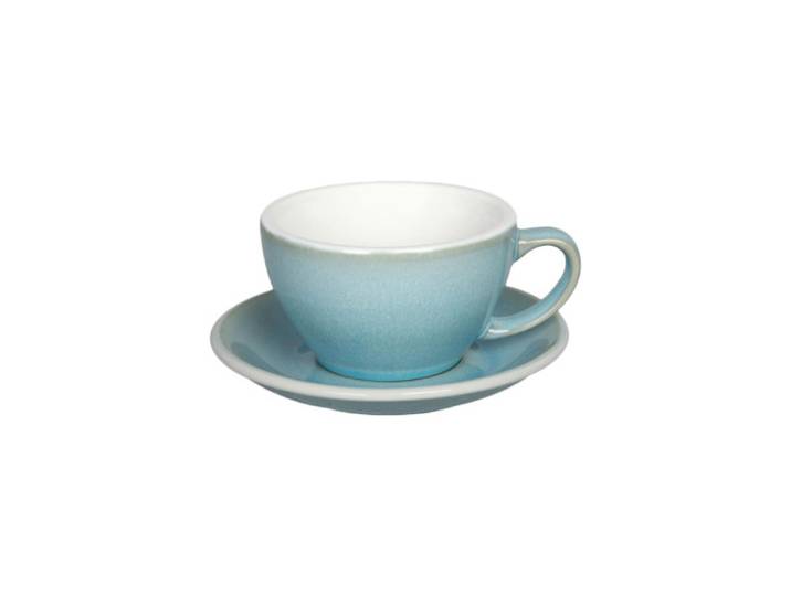 Café Latte Tasse &amp; Untertasse Loveramics Egg Ice Blue, 300 ml