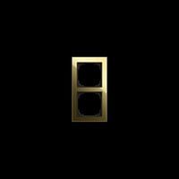 Abdeckrahmen zwei fach, Abdeckung gold, Retail
