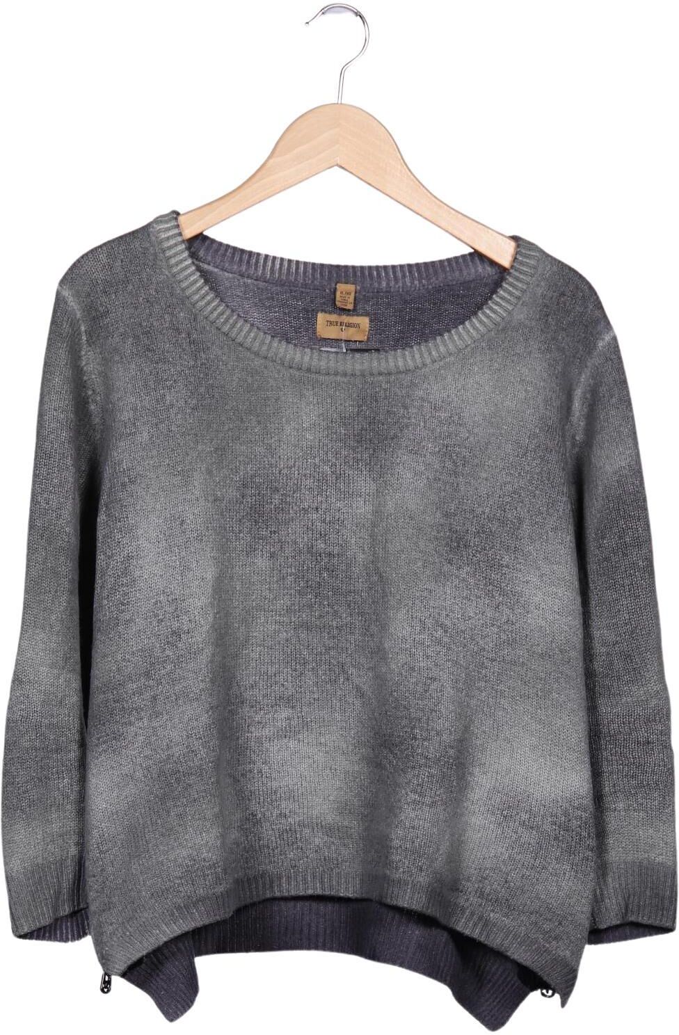 True Religion Damen Pullover, Grau, Gr. XL, Kaschmir / Wolle - Second Hand
