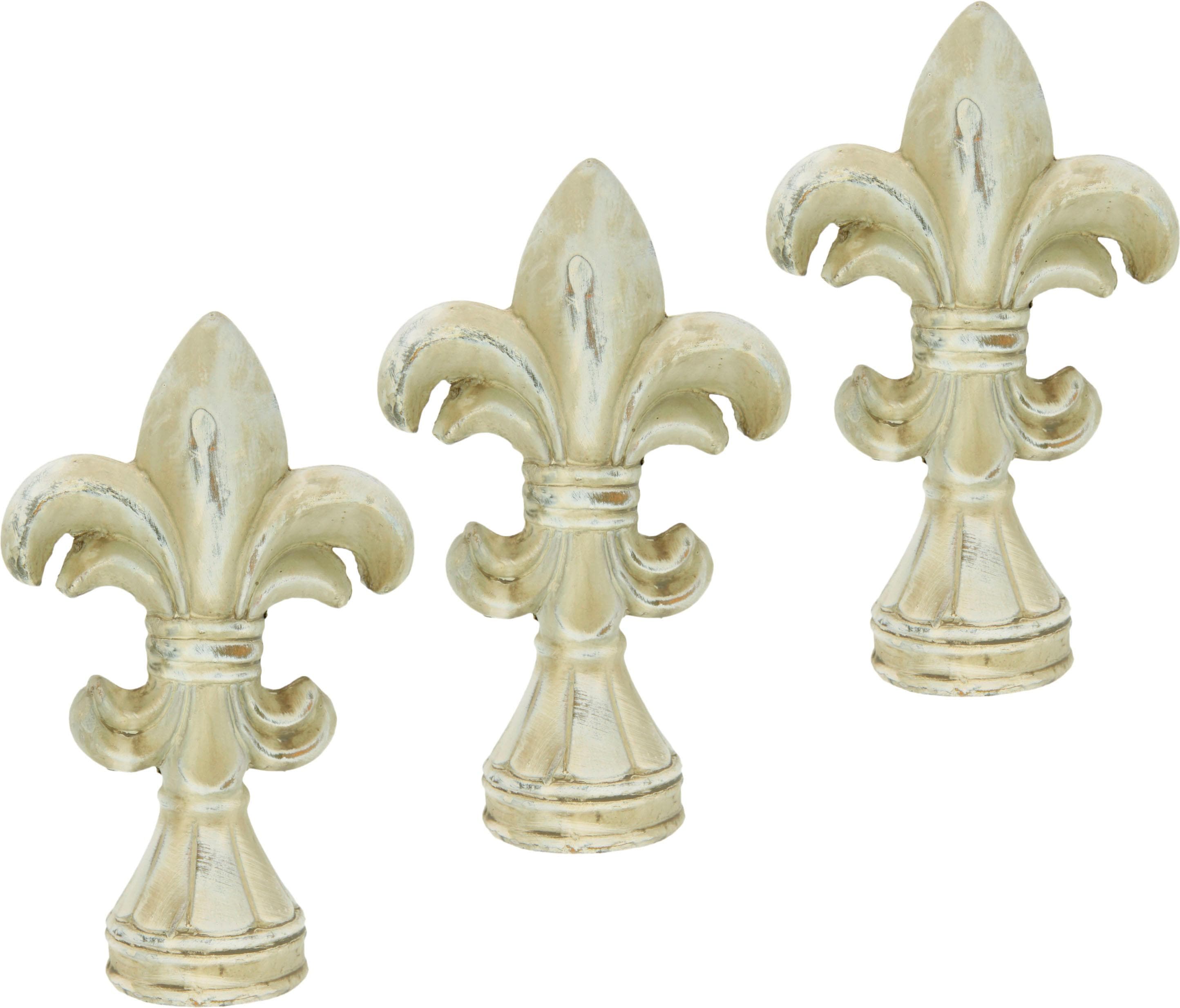 Dekofigur I.GE.A., beige (natur), Keramik, Dekofiguren, Dekofigur, Französische Lilie (3er Set) natur Einheitsgröße