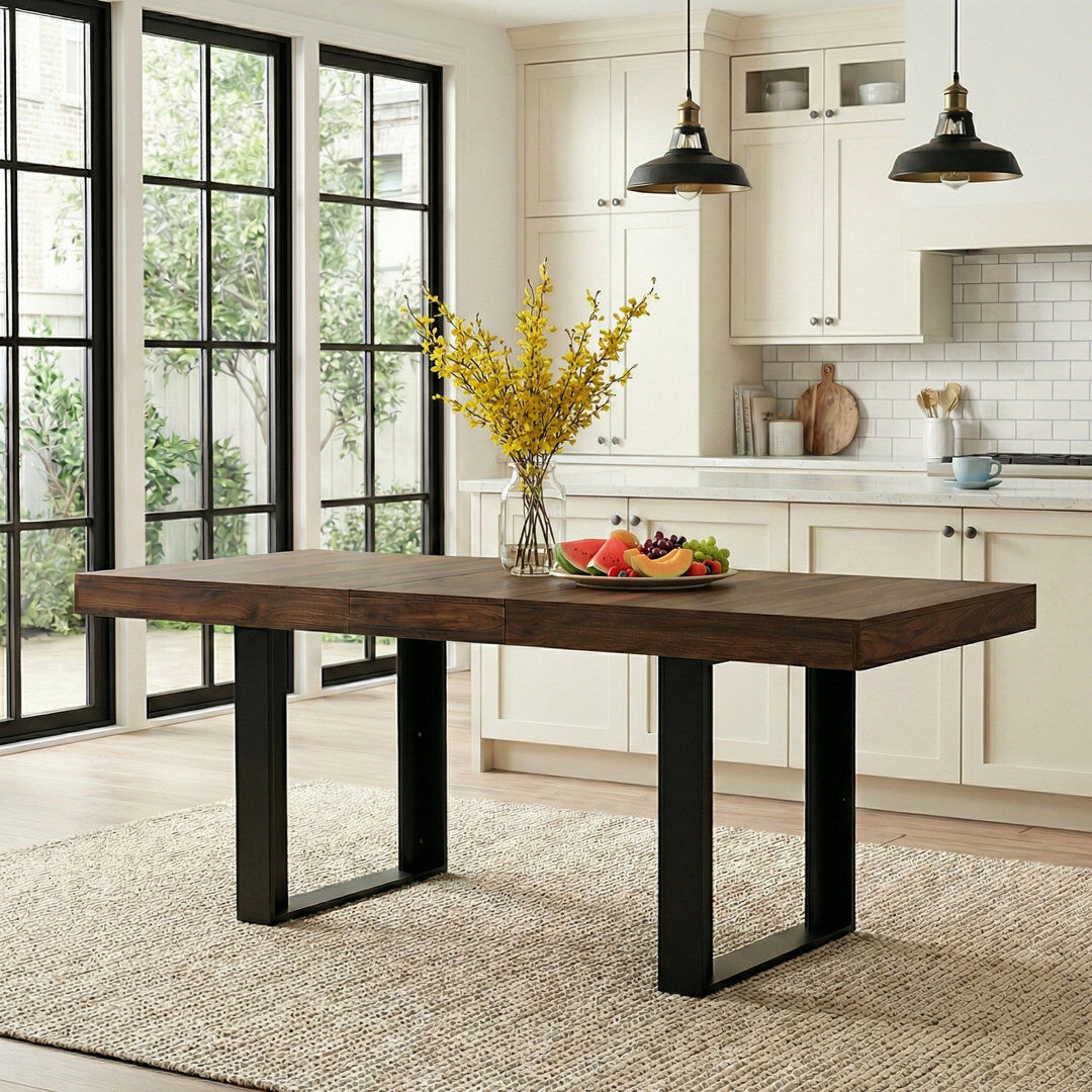 Ebern Designs Extendable Dining Table Brown