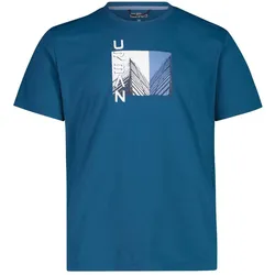 CMP Campagnolo, Herren, Sportshirt, Bedrucktes Polyester-Trikot (50, L), Blau