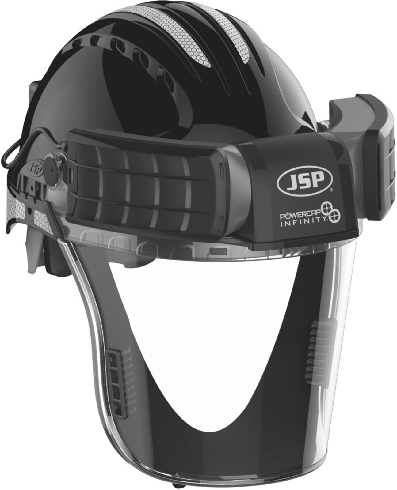 JSP Gebläseatemschutz mit integriertem Kopf- und Gesichtsschutz PowerCap Infinity, Typ: SET (CEA646-001-100)