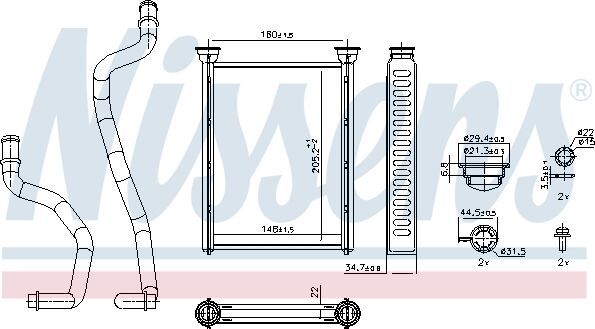 Nissens Wärmetauscher, Innenraumheizung 707290 Für Nissan