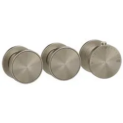 Gessi Origini Fertigmontageset Thermostat, 2-Wege, Vertikale/horizontale Wandmontage, Rückflussverhinderer u. Wassermengenregulierung, 66334031, Farbe: Chrom