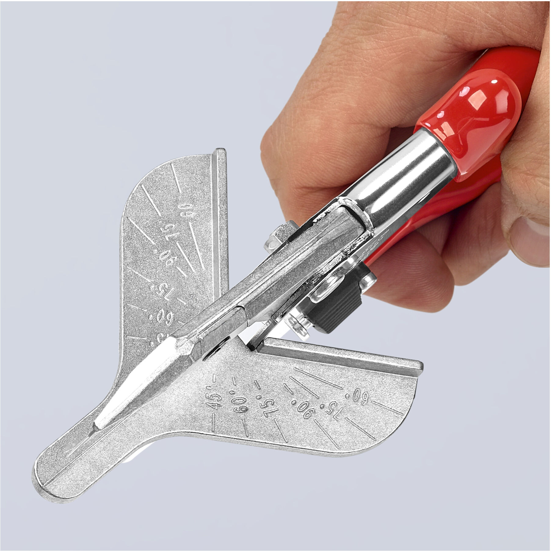 KNIPEX 94 35 215 EAN Gehrungsschere für Kunststoff- und Gummiprofile mit Kunststoff-Hüllen verchromt 215 mm)