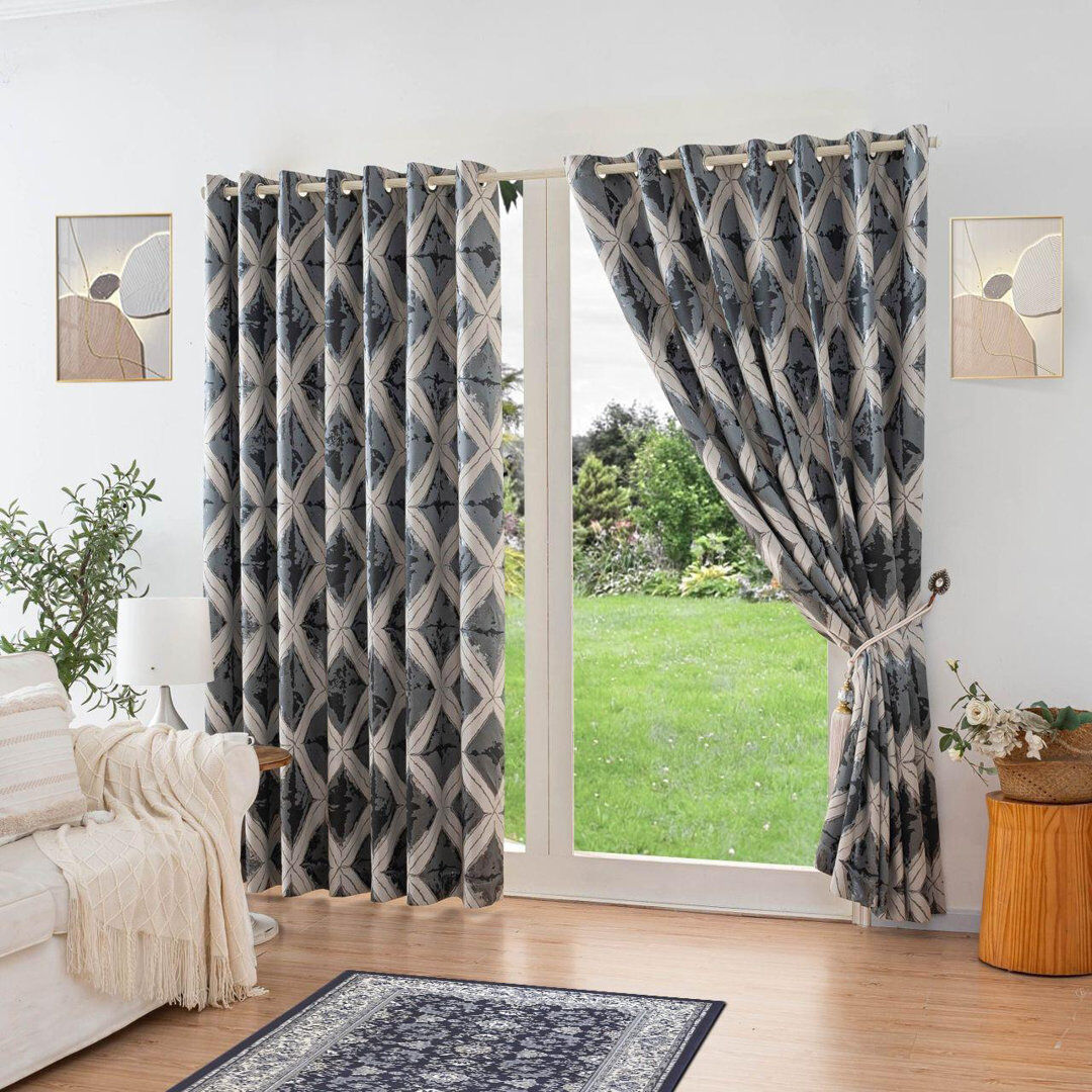 Natur Pur Room Darkening Curtain Grey/Silver 229cm Width x 183cm Drop