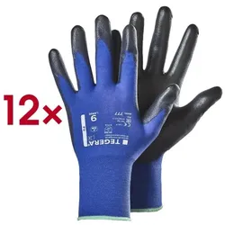 TEGERA 12 Paar Montagehandschuhe »777« Größe L blau