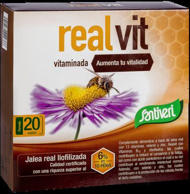 Santiveri Realvit royal jelly with 13 vitamins 20 Vials X 10 ml