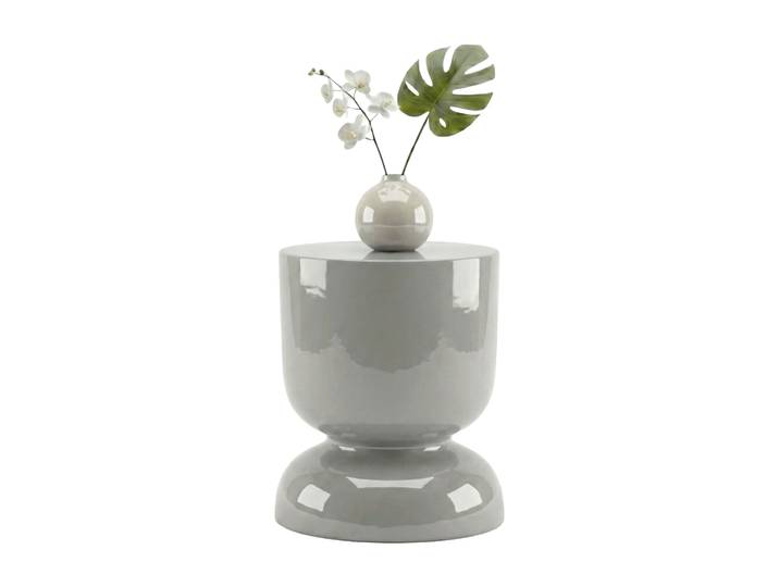 Beistelltisch Sanduhr-Design Grau