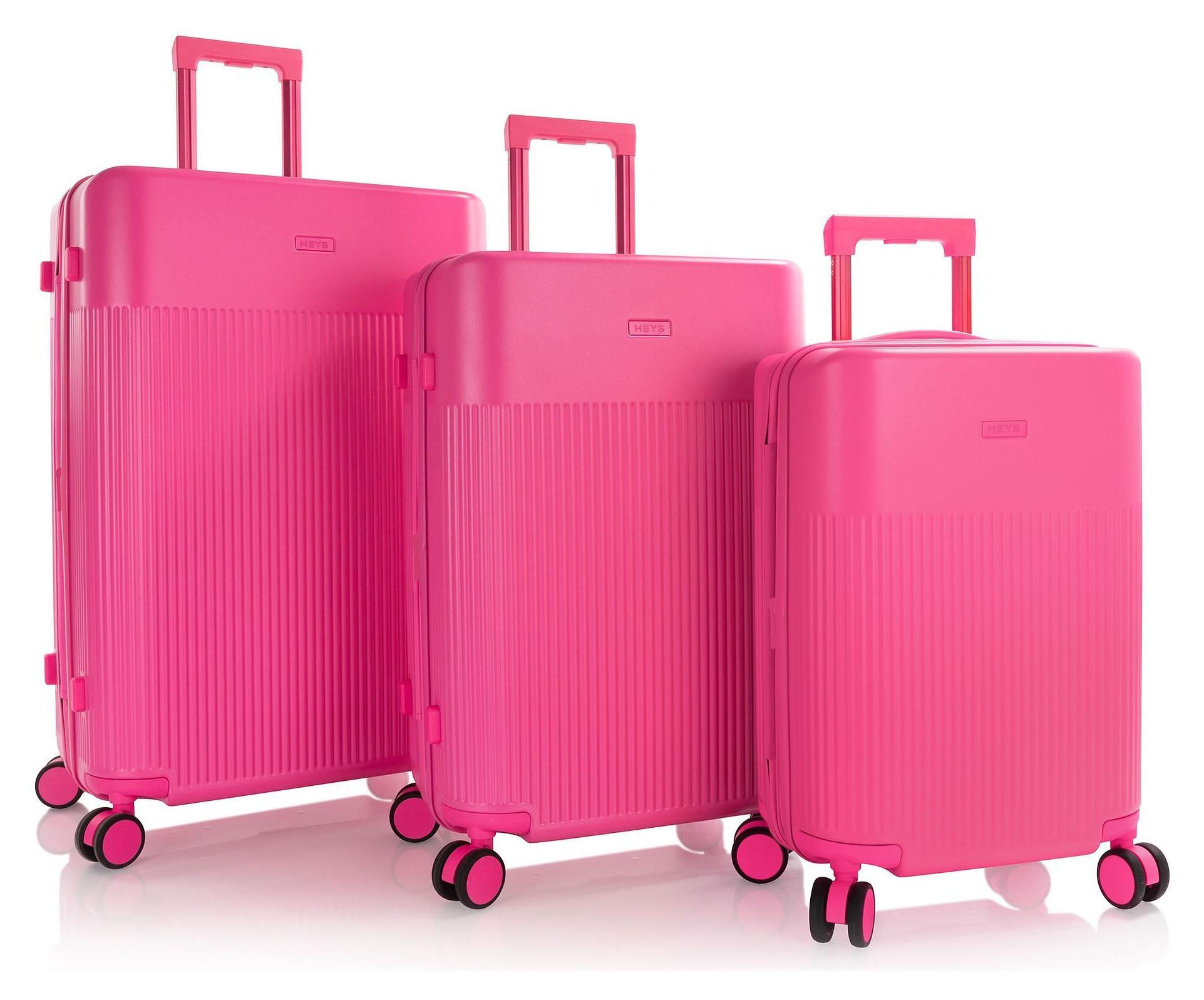 HEYS Trolley HiLite 3pc Set Flamingo Pink neonpink 74cm