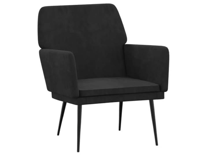 Heofavd Sessel Samt Relaxsessel mit Metallgestell Schwarz 62x79x79 cm