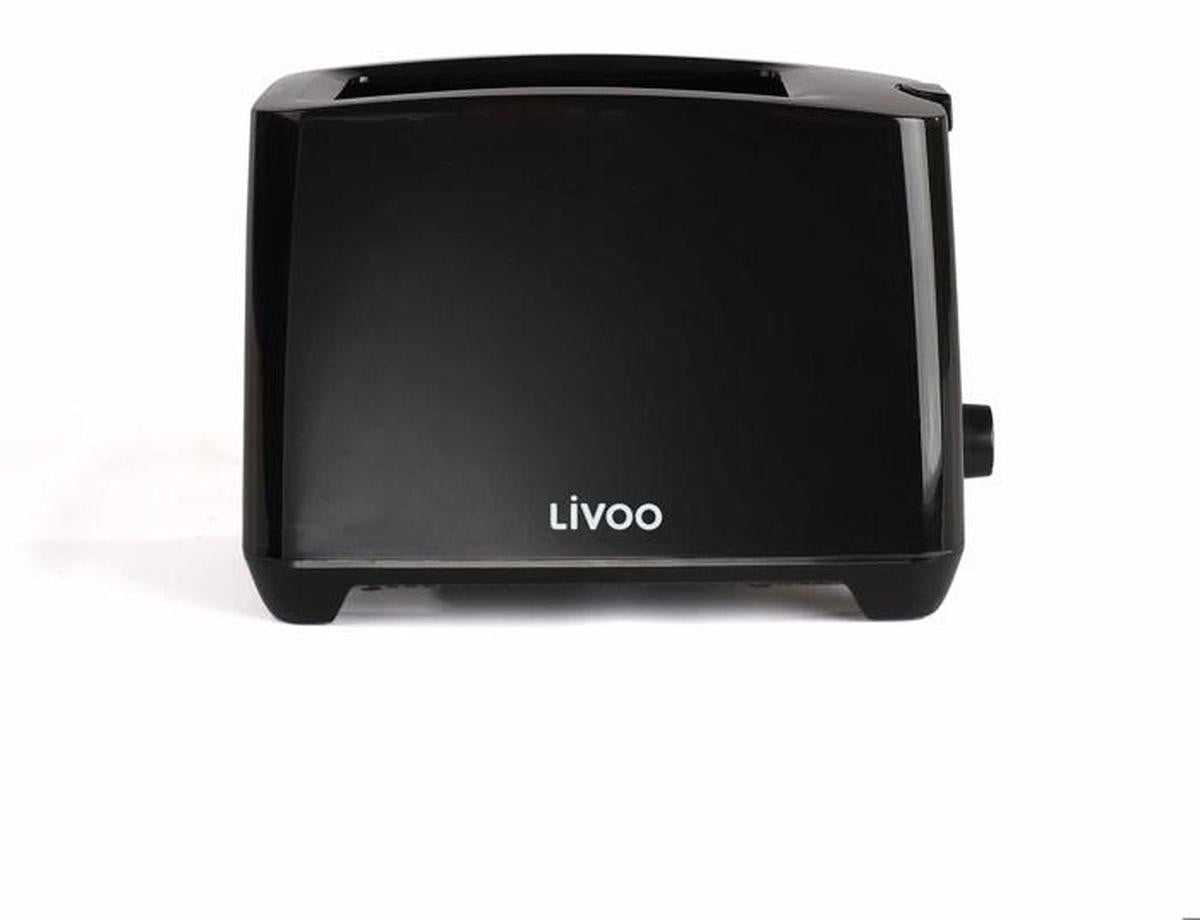 LIVOO DOD162N broodrooster met 2 sleuven, 750W, 7 instelbare standen, zwart