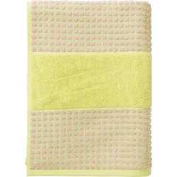 Juna Check Handtuch 70 x 140 cm gelb-rosa