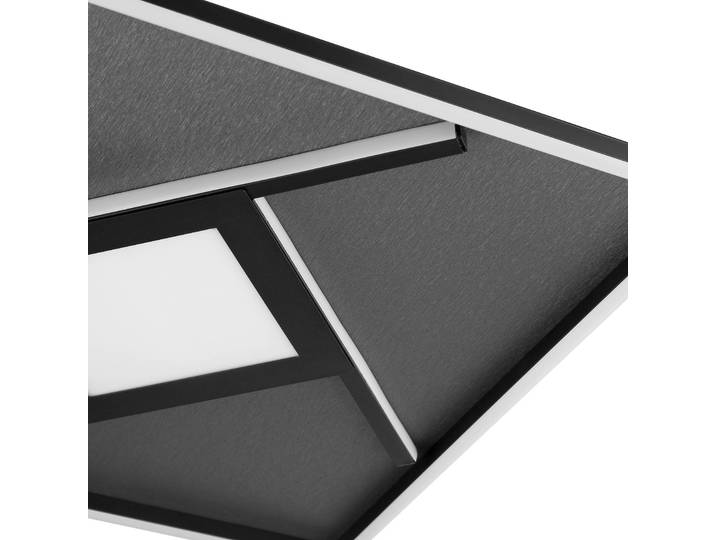Brilliant LED Deckenlampe Hardy, schwarz, für Wohn- / Esszimmer, Textil / Stoff / Seide, Modern, LED Deckenleuchte