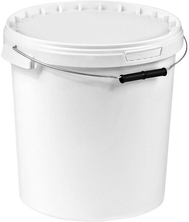 Eimer mit Deckel, lebensmittelecht, Volumen 25 l, ab 5 Stk eurokraft basic