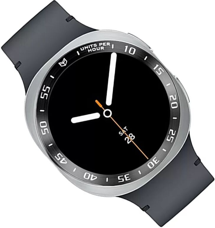 INF Edelstahl-Lünettenring kompatibel mit Samsung Galaxy Watch8 Classic 46mm - Verbessern Sie Ihren Uhrenstil Weiß+Schwarz