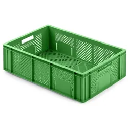PROREGAL Eurobehälter Obst- und Gemüsekasten | HxBxT 17,1x40x60cm | 33 Liter | Grün | Obst-Gemüsekiste, Obstkorb, Transportbox