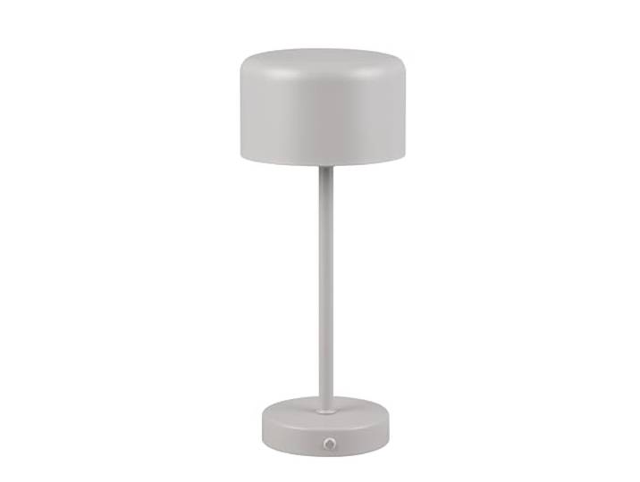 Reality Leuchten Lampe de table à piles LED Jeff R59151177\, métal gris ultime\, avec LED de 1\,5 watt\, 4x tactile