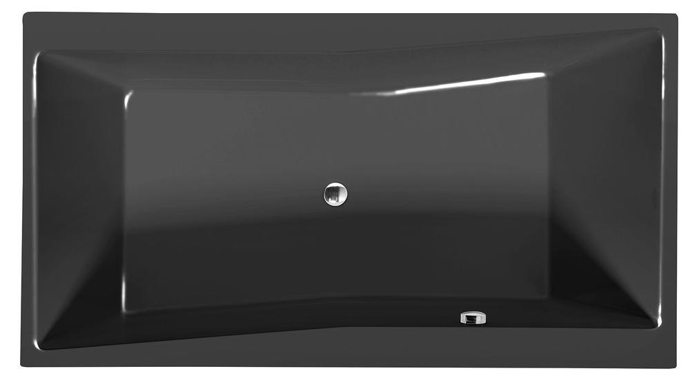Polysan QUEST rechteckige Badewanne 190x100x49cm, Grau