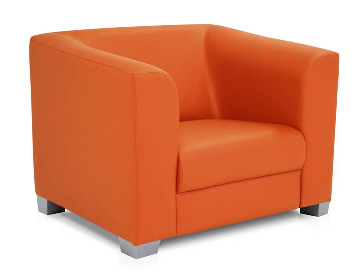 CHICAGO Sessel / Cocktailsessel, Material Kunstleder, orange