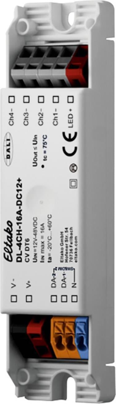 Eltako DL-4CH-16A-DC12+ Draadloze Externe Dimmer voor LED, Wit, IP20