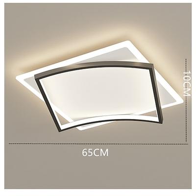 LED-Deckenleuchte quadratisches Design Schwarzgold enthält abnehmbare Version 45/55/65 cm geometrische Formen Unterputzleuchten Aluminium künstlerischen Stil modernen Stil stilvolle lackierte