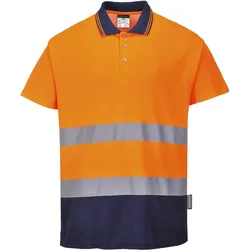 Warnschutz Polo-Shirt "S174" Komfort - S - orange/marine