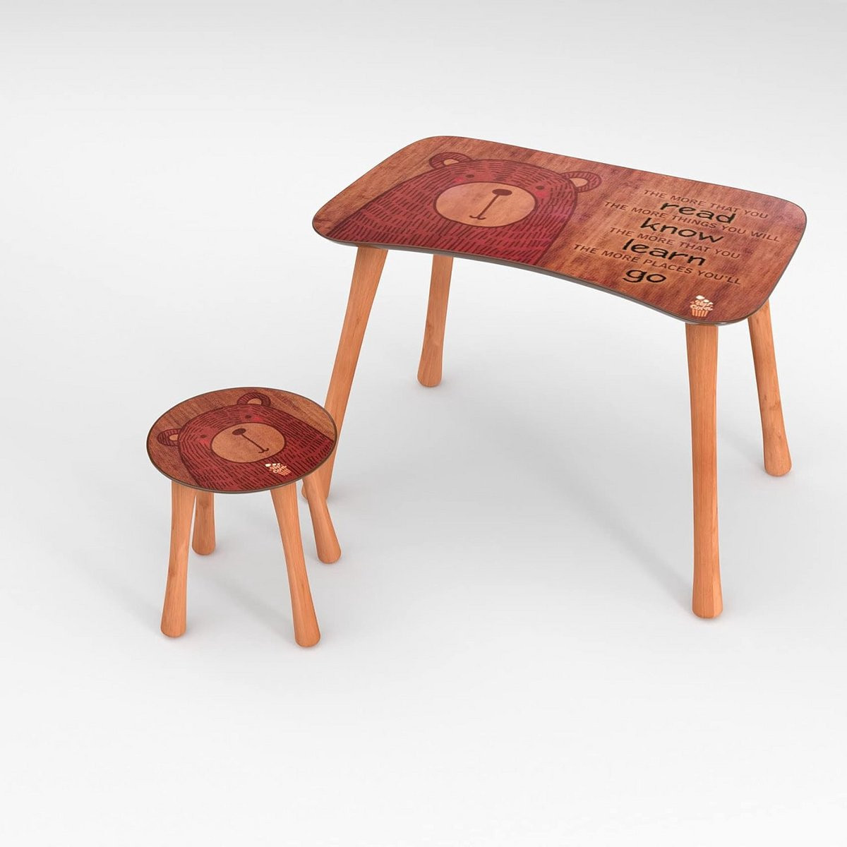 Houten Kindertafel met Stoel Set voor Kinderen