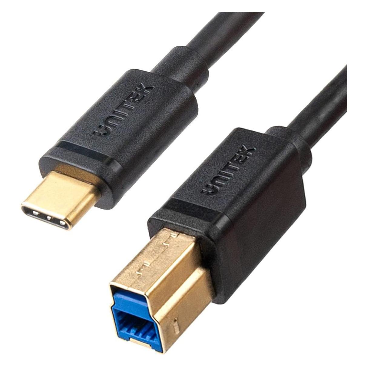 Unitek USB Typ C - USB B Druckerkabel (2 m, USB 3.2 Gen 1) (C14096BK-2M)