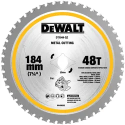 DEWALT Metall-Kreissägeblatt 184/20mm, 48 Zähne, zur Verwendung mit DCS383 18 V XR Akku-Metallhandkreissäge - DT1044-QZ