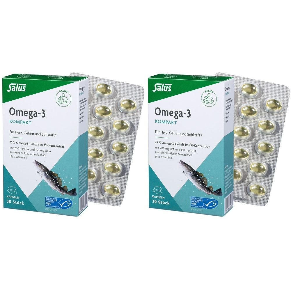 Omega 3 KOM Rein ALA SE SA x2 2x30 St Kapseln