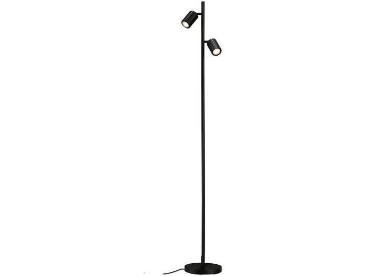 PAULMANN Stehlampe Lirena max 2x7W GU10 Schwarz 230V Metall , schwarz (schwarz matt), 2, H: 157,5cm, 2 Stk., Leuchten, markante Lamellenstruktur, Stehlampe