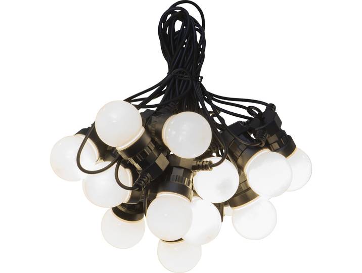 Star Trading Lichterkette Small Kunststoff 5 cm - Farbe: Weiss - LED - Lichtfarbe: Extra warmweiss - LED Energiesparlampen