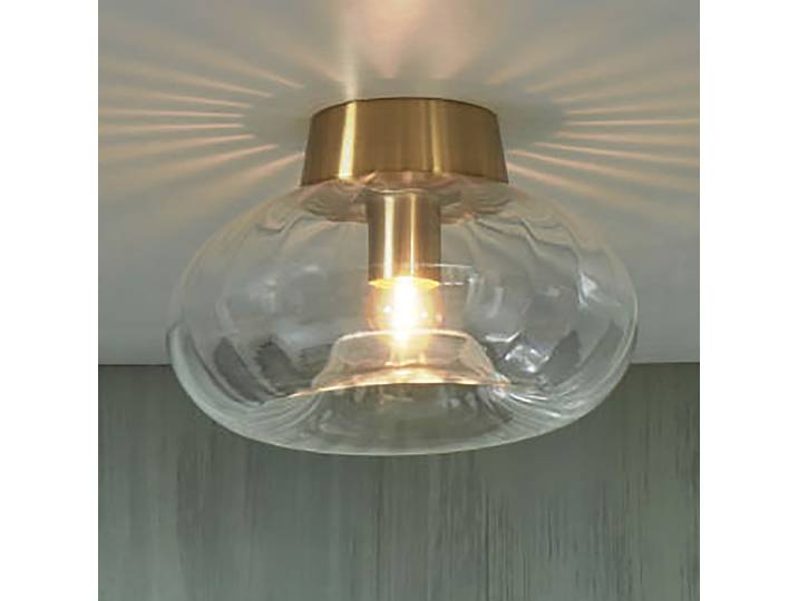 Deckenleuchte Brussels Ø 27cm Gold/Gold Farbglas E27