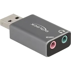 DELOCK 66633 - Audio Adapter USB-A - 2x 3,5 mm Klinkenbuchse