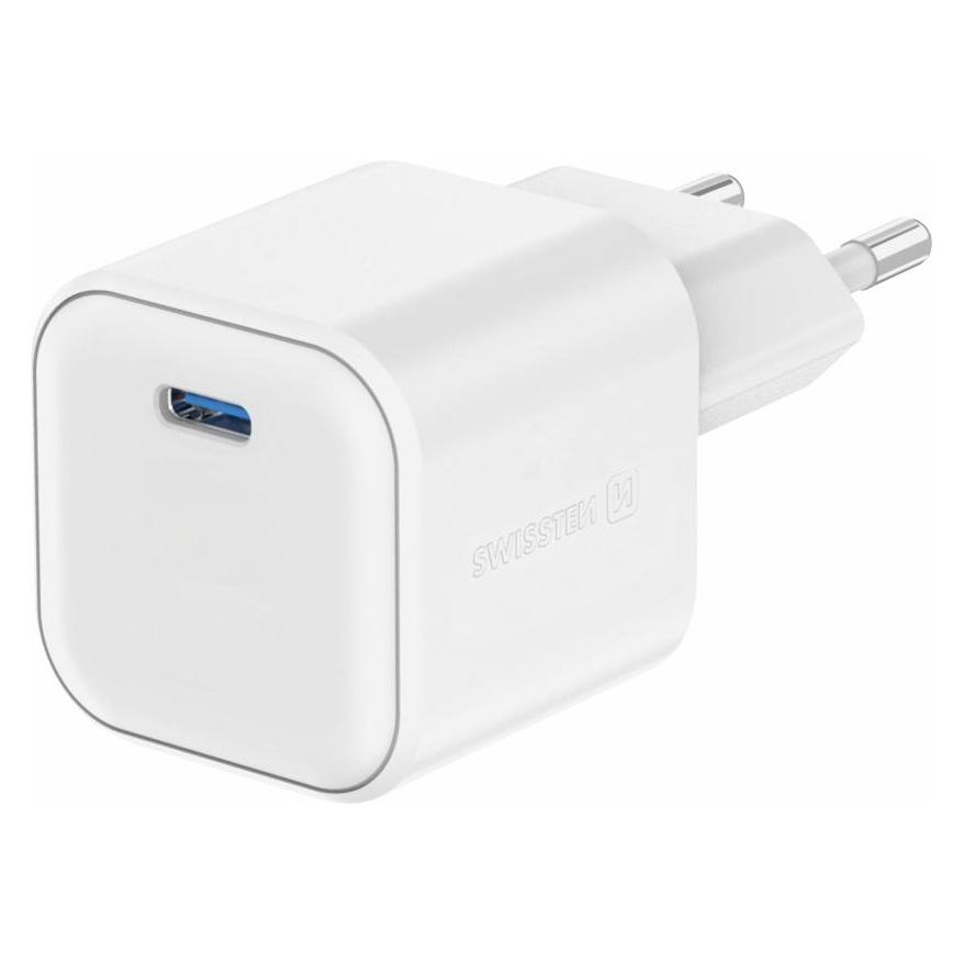 Swissten Travel Charger Gan 1X USB-C 35W Power Delivery White (35 W, 1 Port) (22070200)