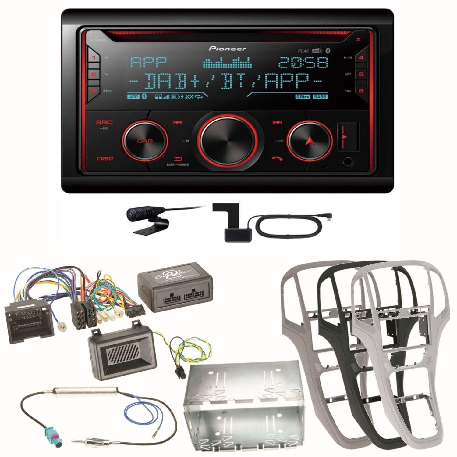 Pioneer FH-S820DAB Digitalradio USB FLAC Bluetooth CD Einbauset für Opel Astra J