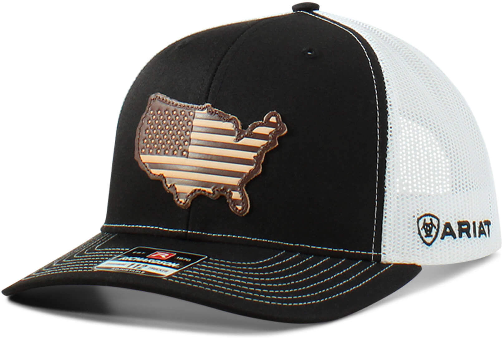Men's Usa flag patch logo cap in Black by Ariat