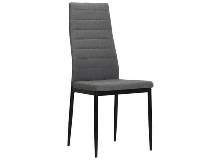 HKLGBVCR Esszimmerstühle, Hellgrau, Stoff, 2 Stück Robuster Stahlrahmen, weiches Polyestergewebe, dicke Sitzfläche und Rückenlehne, ergonomisches Design, einfache Montage