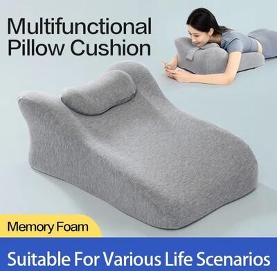 Uplift Essentials Multifunctional Prone Position Sleeping Pillow With Arm Support Cushion grey