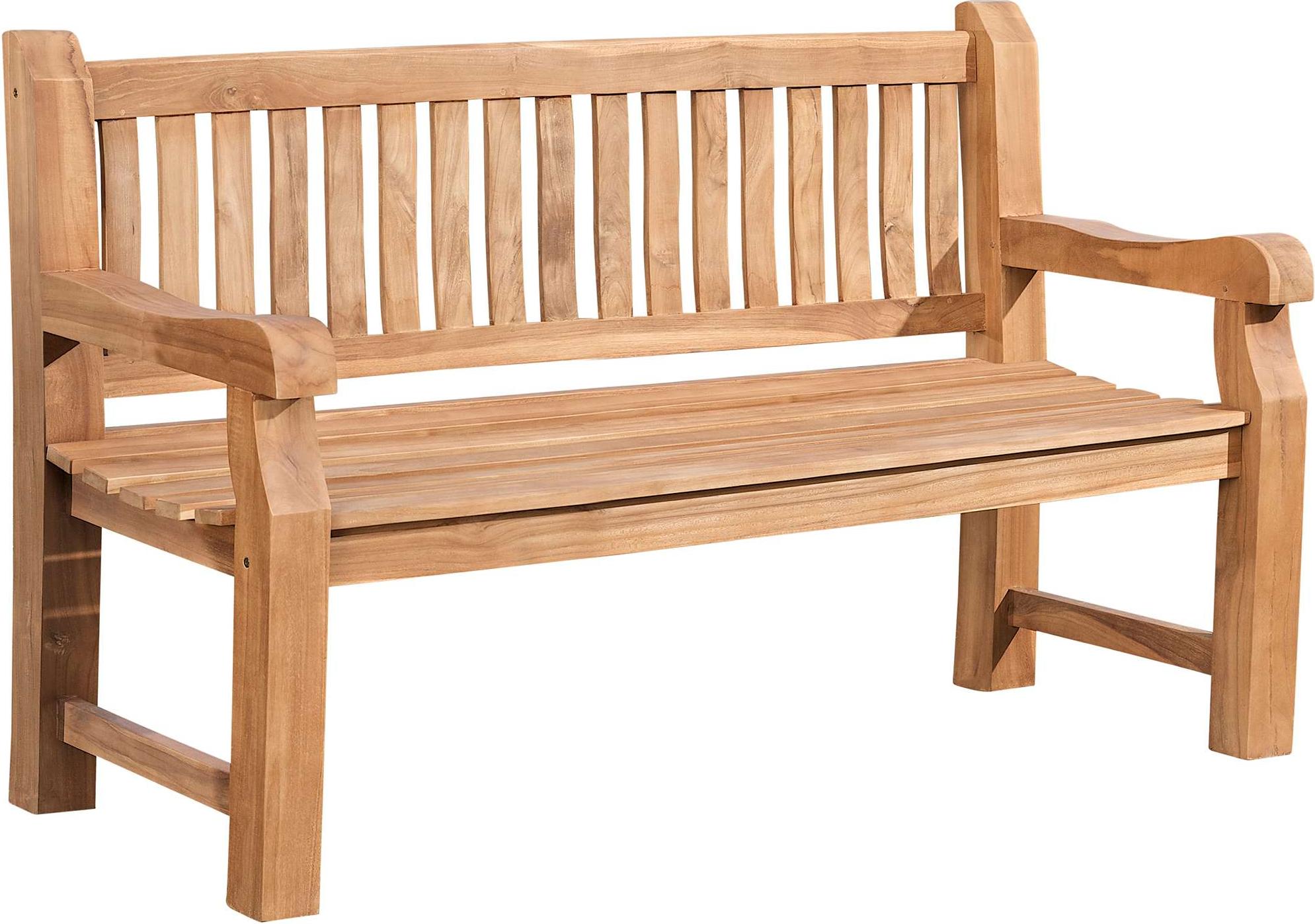 Gartenbank Teakbank DEGAD - Holz Teak 150x61x93 cm | Holzbank 150 Cm Gartenbank Sitzbank Mit Lehne Wetterfest Bank Garten Terrasse