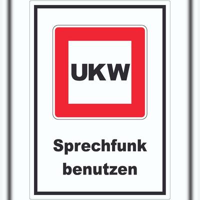HB-Druck Sprechfunk zu benutzen Aufkleber mit Symbol und Text A6 (105x148mm)